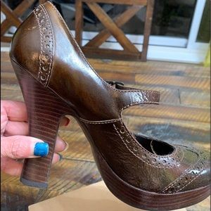 Steve Madden leather upper.